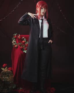 Fiamll Chainsaw Man Chainsaw Cosplay Costume Makima Cosplay with Wig Complete Set Chainsaw Man Cosplay Uniform Outfit - ShopVlot — thumbnail 2