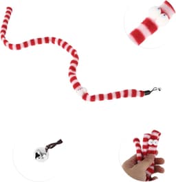 Toverstaf voor katten, vervanging, navulaccessoires voor kattenstok, rood/wit — thumbnail 2