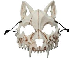 Skelet Masker Halloween, Hars Hond Schedel Beenderen Tanden Enge Horror Duivel Wolf Weerwolf Masker Half Masker voor Carnaval Fancy Dress Halloween Masker Skelet Chinless
