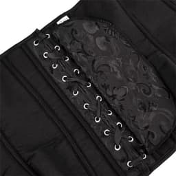 Dames Corset Top – Strapless Bustier met Sweetheart Halslijn, Jacquard, Veterdetail, Taille Cincher en Gothic Lingerie - Wit - Maat L — thumbnail 2