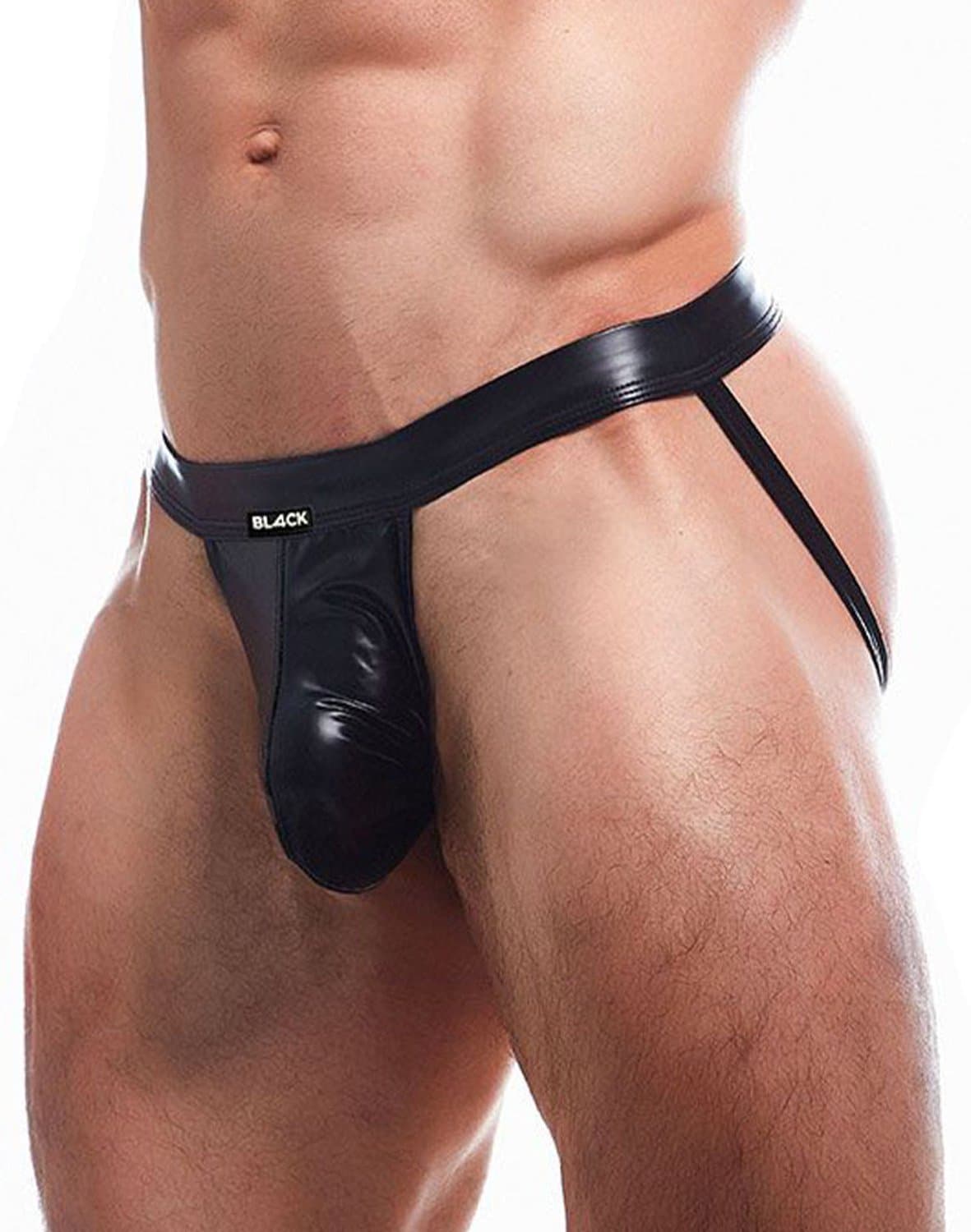 Cut4Men - Sexy Wetlook Jockstrap - Zwart S — afbeelding 1