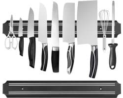 Magnetische messenstrips (15 inch x set van 2) magnetische messenopbergstrip, messenhouder, messenrek, messenstrip, keukengereihouder, gereedschapshouder, multifunctioneel magnetisch messenrek
