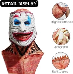 Dubbellaags halloween masker, Halloween horror masker, skelet en halloween clown masker, Halloween latex maskers voor heren, dames en volwassenen — thumbnail 2