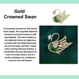 Menagerie broche, 8 stijlen luxe dieren broche collectie, vergulde kristallen pauw zwaan Phoenix Bee vlinder pin voor vrouwen, elegante jas blazer sjaal hoed pin sieraden cadeau — thumbnail 4