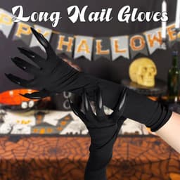 Handschoenen Halloween zwarte klauwen Halloween handschoenen klauwen vampier wolf vingernagels panter handschoenen heksenhandschoenen kat beast katten golves handschoen heks duivel poot voor — thumbnail 3