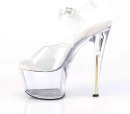 Pleaser - SKY-308N-RBH Sandaal met enkelband, Paaldans schoenen - Paaldans schoenen - 38 Shoes - Transparant — thumbnail 3