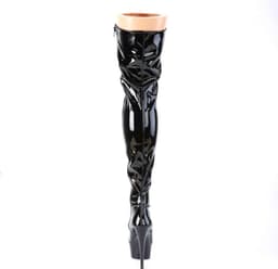 Pleaser - DELIGHT-3023 Plateau overknee Laarzen - US 5 - 35 Shoes - Zwart — thumbnail 4