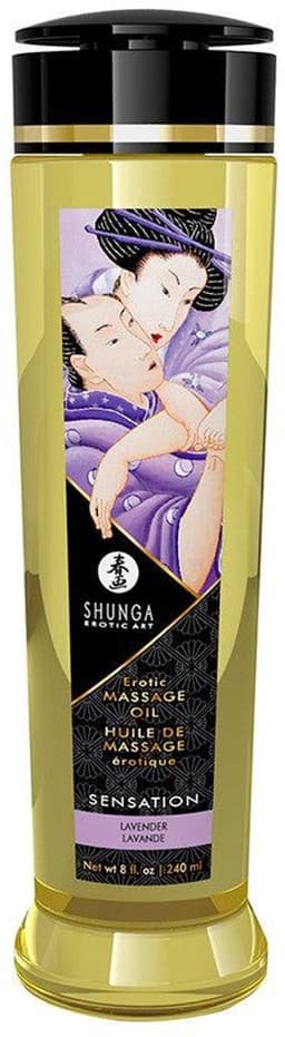 Shunga - Massageolie - Sensation Lavender - Lavendel -240 ml — thumbnail 4