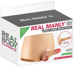 Real Body - Bodysuit - Female to Male - Mannelijk Onderlichaam met Massieve Penis - Verkrijgbaar in 2 maten L/XL — thumbnail 6