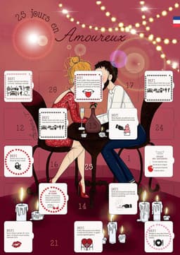 Verrassingszakje voor koppels - Liefdeskalender geschenken - Momenten delen - 25 uitdagingen en verrassingen - A3 formaat - Multicolor — thumbnail 5