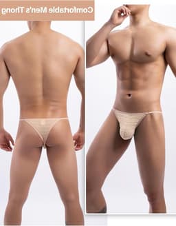 Sexy Ondergoed voor Mannen - Ademend String Ondergoed, Lage Taille Mesh Briefs, Doorzichtig en Comfortabel in M-XXL — thumbnail 1