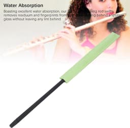 Fluit Reinigingsset - Muziek Accessoire - Instrument Onderhoud - Water Absorberend - 40 x 4 x 1 cm - Zwart — thumbnail 1