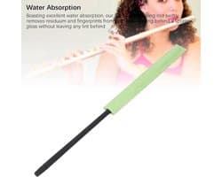 Fluit Reinigingsset - Muziek Accessoire - Instrument Onderhoud - Water Absorberend - 40 x 4 x 1 cm - Zwart