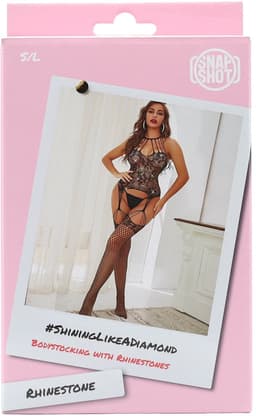 Snapshot - #shininglikeadiamond - Bodystocking met Strass - One Size - Zwart — thumbnail 3