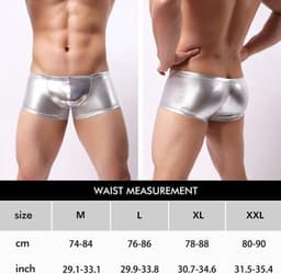 Heren Ondergoed met Metallic Glans - Sexy Boxershort voor Mannen - Elastische Lage Taille - Verleidelijke Mannen Slip — thumbnail 5