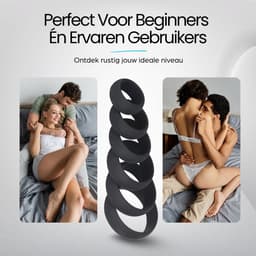 Premium Cockring Set 8-delig – Medisch Siliconen – Penisring Set voor Mannen en Koppels – Herbruikbaar & Waterproof – Zwart — thumbnail 3
