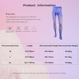 Sexy transparante glanzende panty voor heren met zak en penishoes, erotisch ondergoed — thumbnail 1