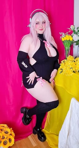 Bowknot Cosplay Sweater Kostuum - 3-delig Premium Sweater voor Lingerie — thumbnail 4