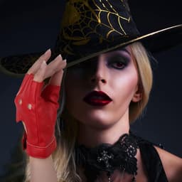 Punk Handschoenen Rood Vingerloze Leer Palm Cosplay Halloween Dames Meisjes Show — thumbnail 2