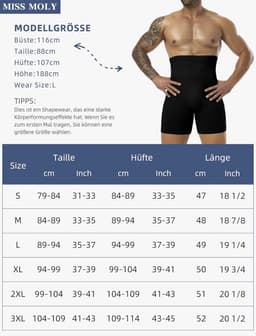 Heren Shapewear Boxershorts met Hoge Taille - Naadloos Compressieshorts voor Buikcontrole en Billenlifting — thumbnail 4