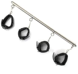 Oneay BDSM Spreidstang met Hand- en Enkelboeien – Verstelbare Bondage Spreidstang 63 cm – SM Seksspeeltje voor Stellen — thumbnail 1