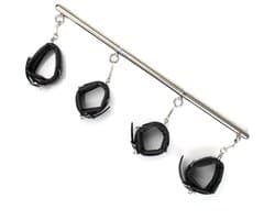 Oneay BDSM Spreidstang met Hand- en Enkelboeien – Verstelbare Bondage Spreidstang 63 cm – SM Seksspeeltje voor Stellen