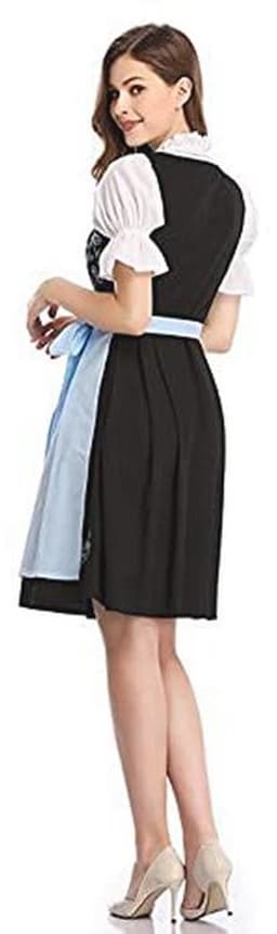 Oktoberfest Costumes for Women, German Dirndl Dress, 3-Piece Bavarian Costume Costume Traditional Oktoberfest Outfits, Beer Girl Chequered Apron, Carnival, Halloween, Cosplay, — thumbnail 5