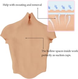 Realistisch Siliconen Spierpak Borst voor Heren - Ideaal voor Cosplay en Halloween — thumbnail 4