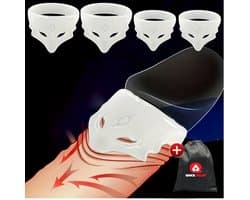 Quick Relief Frenulum Teaser™ - Eikel Sleeve - Set van 4 eikel sleeves - Voorhuid corrector - Eikelring - Klaarkomen uitstellen