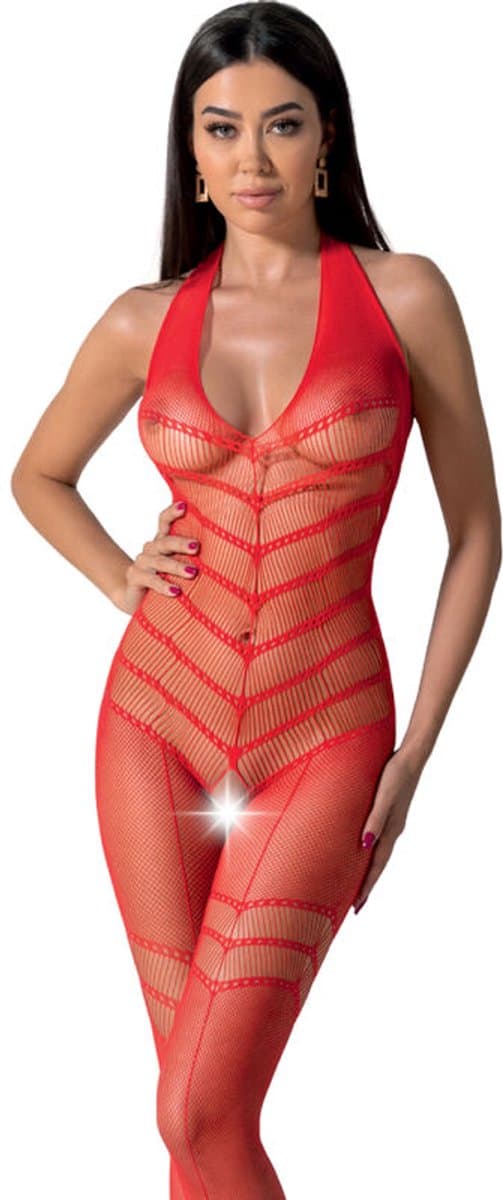 Passion - Bs100 Bodystocking Red One Size — afbeelding 1