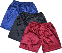 Set van 3 Satijnen Boxershorts voor Heren Mouwloos Comfortabel Ondergoed — thumbnail 3