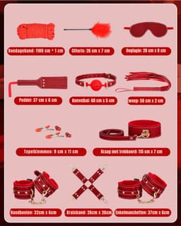 Zyrex® BDSM Extreme - Bdsm Kleding - BDSM Toys - Rood - 29 cm x 24 cm x 7 cm — thumbnail 7