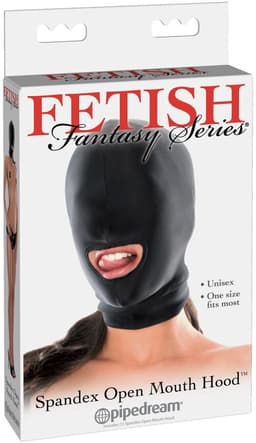 Pipedream Fetish Fantasy hoofdkap Spandex Open Mouth Hood zwart — thumbnail 8