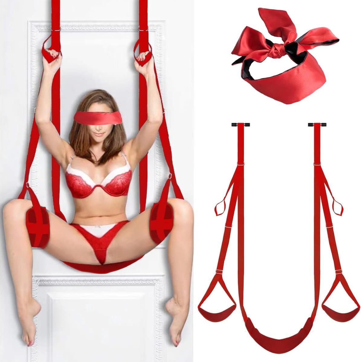 Killogood Erotische blinddoek set rood – voor stellen vanaf 18 jaar — afbeelding 1