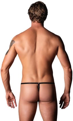 Male Power Sexy Verstelbare G-String met Zwarte penisring - Één Maat - Dierlijk - Multicolor — thumbnail 2