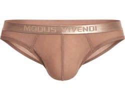 MODUS VIVENDI Mesh Through Classic Brief Skin - MAAT M - Erotisch Heren Ondergoed - Slip voor Man - Sexy mannen Slip