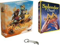 Coöperatief Spel voor Twee Spelers: Celestia Duo en Strategisch Edelsteen Spel Splendor Duel Inclusief Flesopener — thumbnail 1