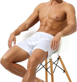 Luxe Satijnen Boxershort Heren - Zijdezachte Lounge Short met Split — thumbnail 5