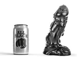 All Black - Dildo Met Aders - 18 x 4 cm - Zwart