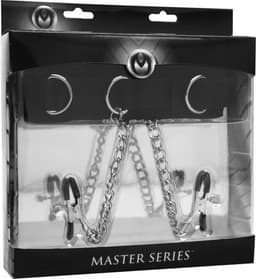 Master Series Submission Halsband Met Tepelklemmen — thumbnail 2