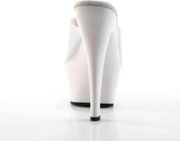 Pleaser - KISS-201 Muiltjes - Paaldans schoenen - 42 Shoes - Wit — thumbnail 4