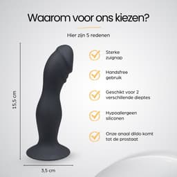 Blackdoor Siliconen Anale Dildo met Zuignap – Anale dildo voor beginners – Hands-free & Prostaat Stimulerend — thumbnail 9