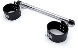 Kiotos - Bondage Bar - Met Voetboeien - PU Leer - Zwart — thumbnail 1
