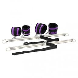 Rimba - Dubbele Spreader Bar Met Zachte Boeien - Paars/Zwart — thumbnail 3