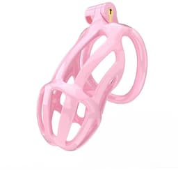 Rimba Toys - P-Cage PC02 - Kunststof Kuisheidskooi - Peniskooi - Chastity - Roze - Verkrijgbaar in 3 maten — thumbnail 7