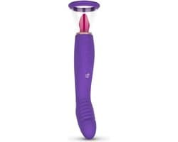 EasyToys - Pleasure Pump met G-Spot Vibrator - Vibrators voor Vrouwen - Clitoris Zuiger - Clitorispompen - Sex Toys voor Vrouwen - Vibrators - Seksspeeltjes - Clitoris Stimulator - Paars