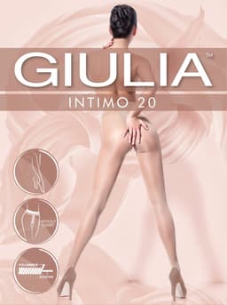 GIULIA Panty - Intimo 20 - Open Kruis Panty - Strippanty - Erotiek - 20 Den - Large - Zwart — thumbnail 5