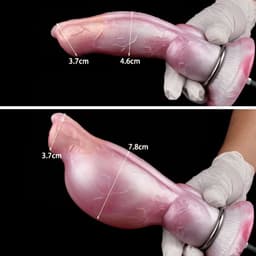 Kiotos Monstar - Breezefury - Opblaasbare Dildo - Roze/Wit — thumbnail 5