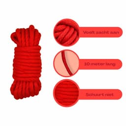 Bondagetouw - 10m - Rood — thumbnail 2