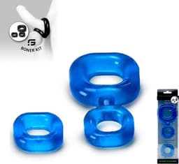 Sport Fucker - Boner Kit - Cockring En Ballstretcher - IJsblauw — thumbnail 2